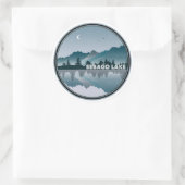 Sebago Lake Maine Reflection Runder Aufkleber (Tasche)
