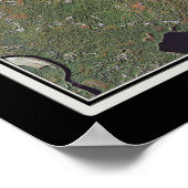 Sebago Lake Maine Satellitenplakat Karte Poster (Ecke)