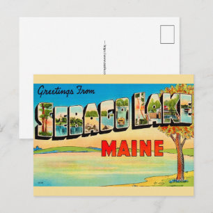 Sebago Lake Vintage Postkarte