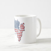 Sebago See-Maine-Karten-Tasse Kaffeetasse (VorderseiteRechts)