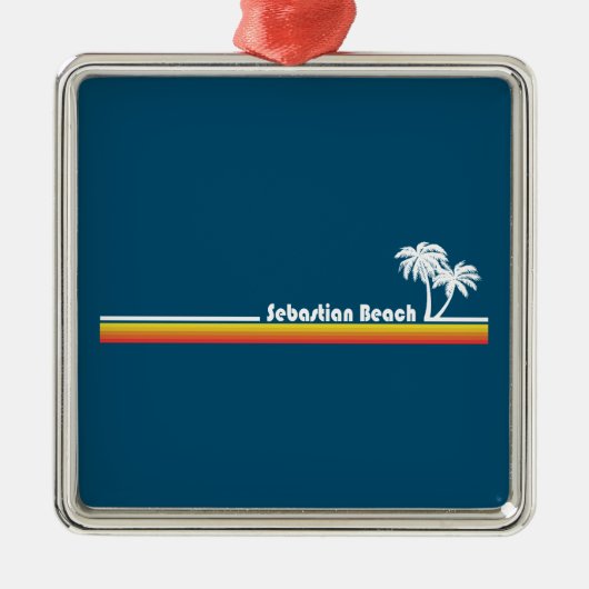 Sebastian Beach Fort Lauderdale Florida Ornament Aus Metall (Vorne)