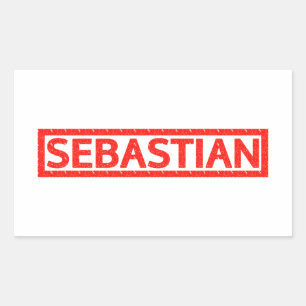 Sebastian Briefmarke Rechteckiger Aufkleber