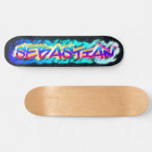 SEBASTIAN Customized Graffiti Skateboard (Horizontal)