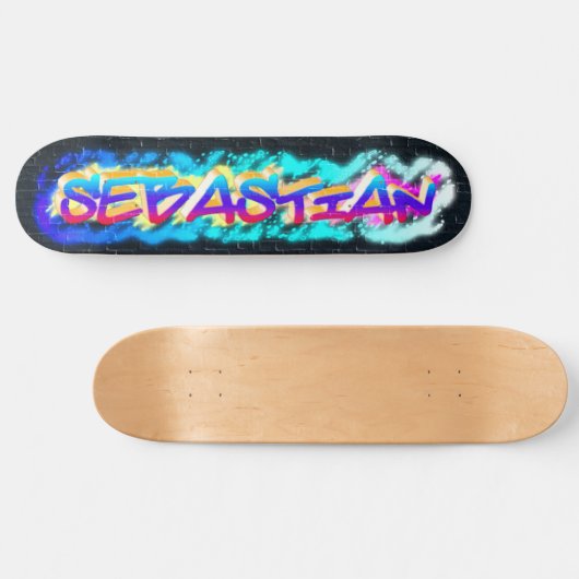 SEBASTIAN Customized Graffiti Skateboard (Horizontal)