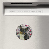 Sebastian, das walisische Corgi in Blume Magnet (In Situ (Geschirrspüler))