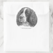 Sebastian, englischer SpringerSpaniel Runder Aufkleber (Tasche)