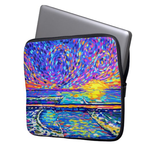 Sebastian Inlet Cotton Candy Sky Laptopschutzhülle (Vorderseite Links)