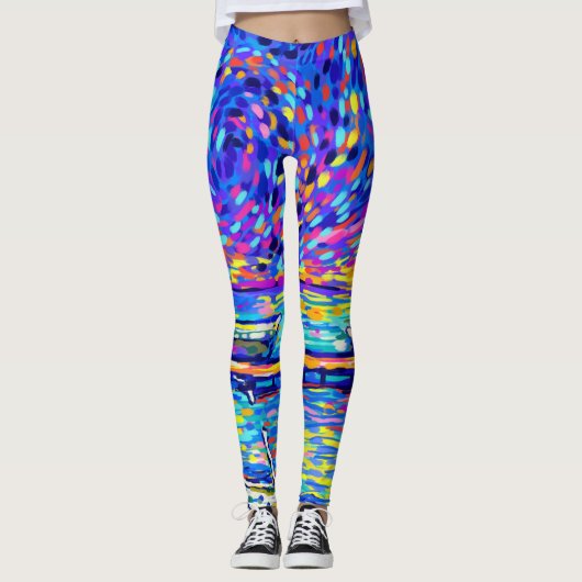 Sebastian Inlet Cotton Candy Sky Leggings (Vorderseite)