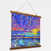 Sebastian Inlet Cotton Candy Sky Wandteppich Mit Holzrahmen (Gewinkelt)