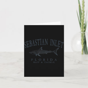 Sebastian inlet florida Hai retro Schieferkunst Karte