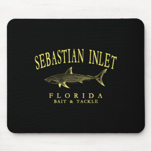 Sebastian inlet florida Hai vintage gelbe Kunst Mousepad