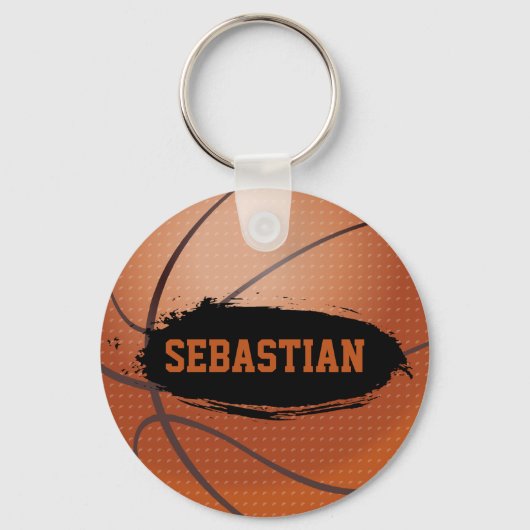 Sebastian Name Basketball Schlüsselanhänger / Keyr (Vorderseite)