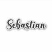 Sebastian Name - Handgeschriebene Kalligrafie Aufkleber (Vorderseite)