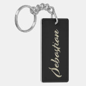 Sebastian Name whitegold Anhänger Schlüsselanhänger (Vorderseite links)