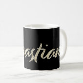 Sebastian Name whitegold Tasse Kaffeetasse (VorderseiteRechts)