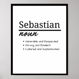 Sebastian, Personalisierte Bezeichnung für Junge Poster