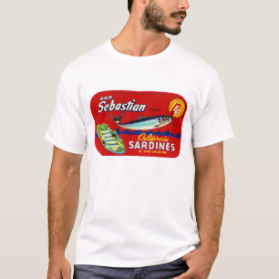 Sebastian-Sardine-Aufkleber T-Shirt
