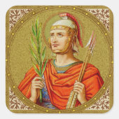 Sebastian (SNV 24) Quadratischer Aufkleber (Vorderseite)