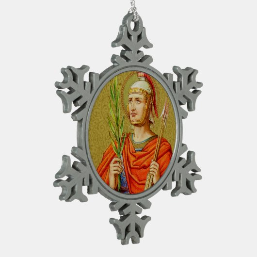 Sebastian (SNV 24) Schneeflocken Zinn-Ornament (Links)