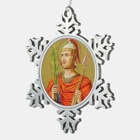 Sebastian (SNV 24) Schneeflocken Zinn-Ornament (Rechts)