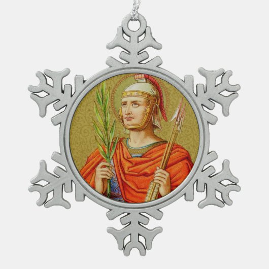 Sebastian (SNV 24) Schneeflocken Zinn-Ornament (Vorderseite)