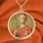Sebastian (SNV 24) Vergoldete Kette<br><div class="desc">St. Sebastian (3. Jh.) war ein Soldaten-Patron und ein Soldat der römischen Armee.. und Christlich. Wenn man den meisten Menschen frage, wie er starb, würden sie sagen, dass er mit Pfeilen erschossen wurde. Sie hätten unrecht. Obwohl für Tote auf einem Bogenschiessen-Übungsgelände links, dank der Verwaltung von St. Irene, überlebte er...</div>