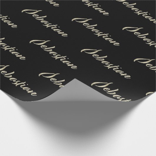 Sebastian Vorname Name edles Geschenkpapier Papier (Ecke)