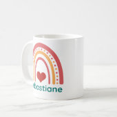 Sebastiane Vintag Boho Rainbow Kaffeetasse (Vorderseite Links)