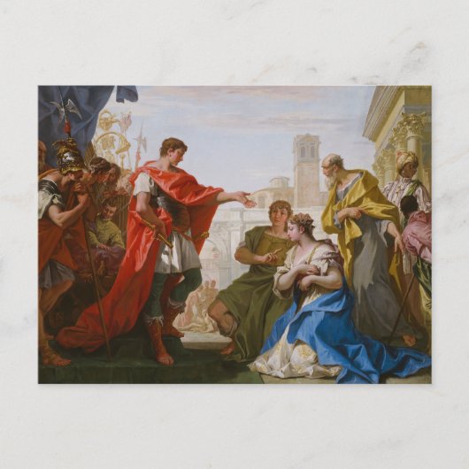 Sebastiano Ricci - Der Kontinent von Scipio Postkarte (Vorderseite)