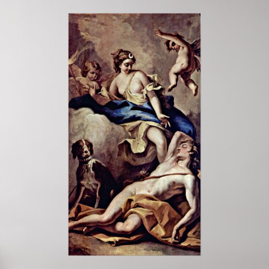Sebastiano Ricci - Selene und Endymion, Poster (Vorne)