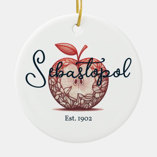 Sebastopol California Gravenstein Apple Fair Keramik Ornament (Vorne)