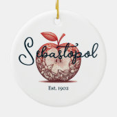 Sebastopol California Gravenstein Apple Fair Keramik Ornament (Hinten)