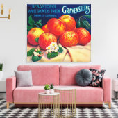 Sebastopol Gravensteins Apple LabelSonoma, CA Leinwanddruck (Insitu (Wohnzimmer))