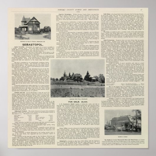 Sebastopol, Kalifornien Poster (Vorne)