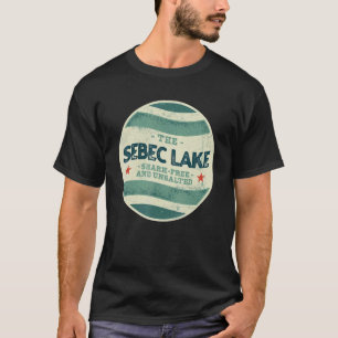 Sebec Lake Shark Free and Unsalat Camping Maine C T-Shirt