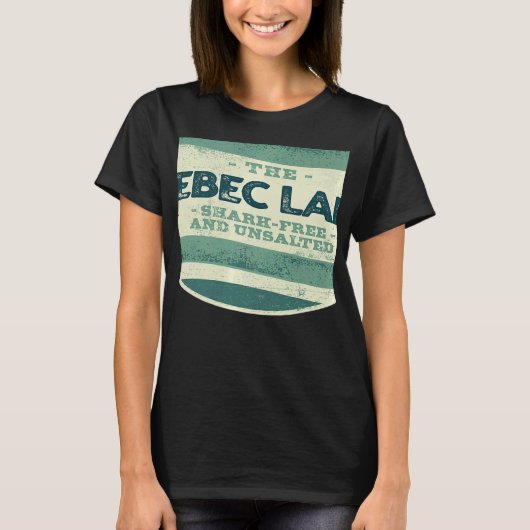 Sebec Lake Shark Free and Unsalted Camping Maine C T-Shirt (Vorderseite)