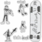 Sebis Bleistiftzeichnungen Aufkleber (Vorderseite)