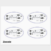 Sebis Skateboard Ovaler Aufkleber (Blatt)