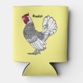 Sebright chicken cartoon illustration  dosenkühler (Vorderseite)