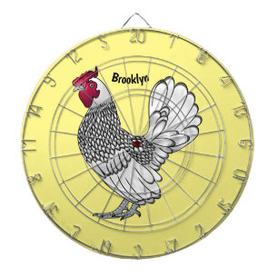 Sebright-Huhn Cartoon-Illustration Dartscheibe