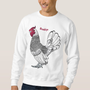 Sebright-Huhn Cartoon-Illustration Sweatshirt