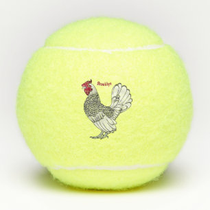 Sebright-Huhn Cartoon-Illustration Tennisbälle