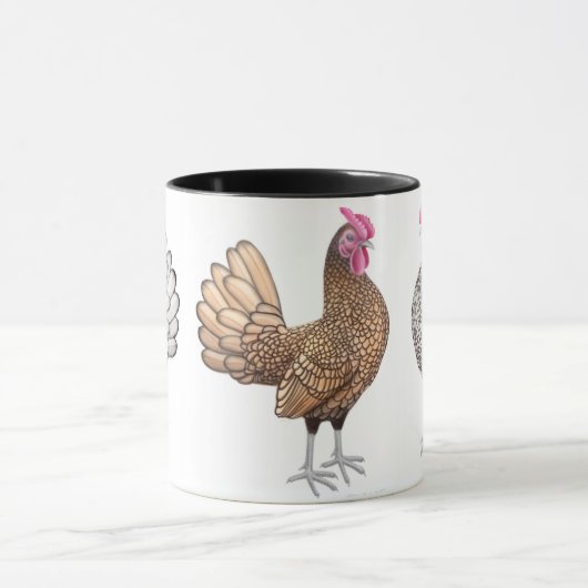 Sebright kleine Huhn-Wecker-Tasse Tasse (Zentrum)