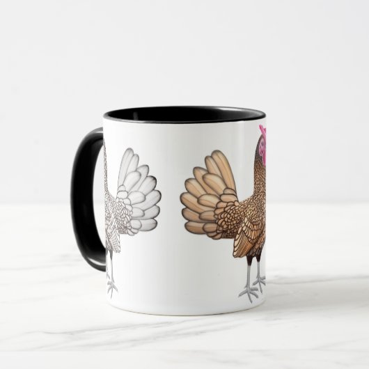 Sebright kleine Huhn-Wecker-Tasse Tasse (Vorderseite Links)