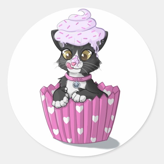 Sebrina Classic Round Sticker (Vorderseite)