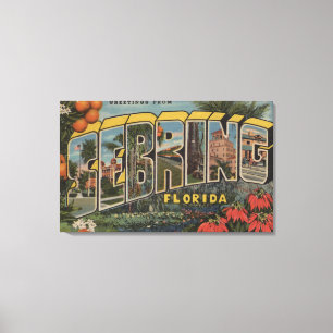 Sebring, Florida - große Buchstabe-Szenen Leinwanddruck