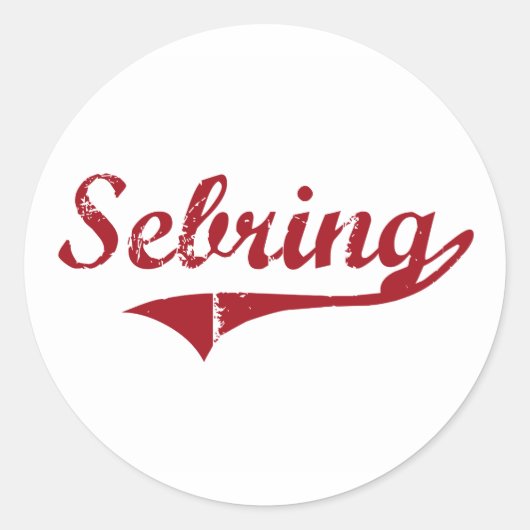 Sebring Ohio Classic Design Runder Aufkleber (Vorderseite)