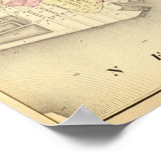 Sec 3 Brooklyn Karte Poster (Ecke)