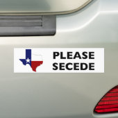 Secede bitte Texas Autoaufkleber (Auf Auto)
