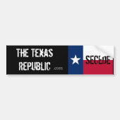 Secede!! Die Texas-Republik Autoaufkleber (Vorne)
